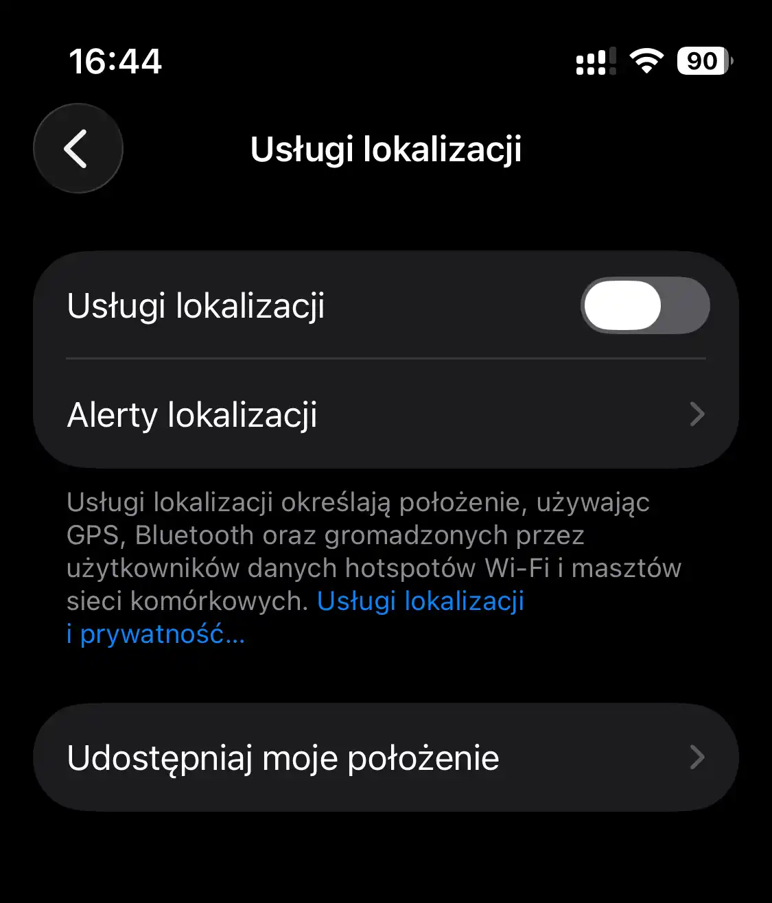 Lokalizowanie użytkownika
